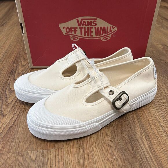 VANS Mary Jane beige cream shoes sneakers women’s 7.5 new - Picture 1 of 7